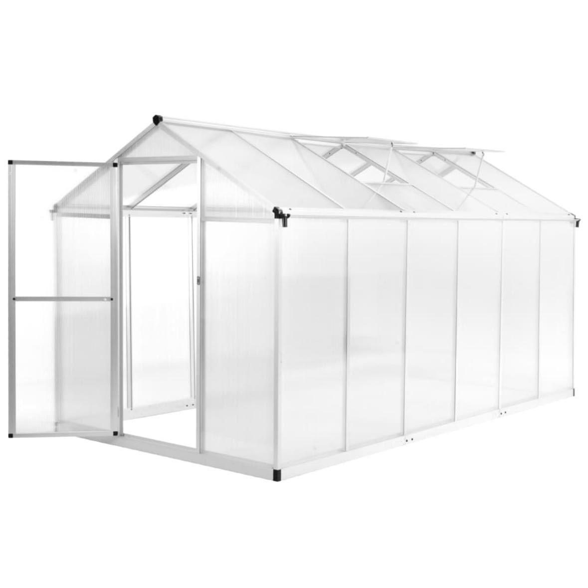 Gewächshaus 6,87m² Gewächs Gartenhaus Aluminium