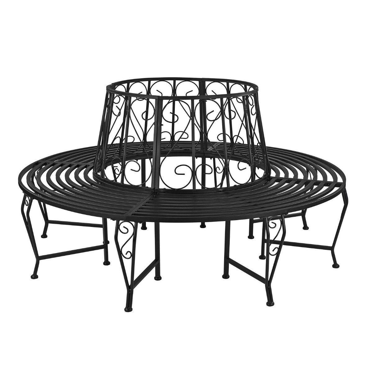 Runde Metall Gartenbank 163cm Baum Sitzbank