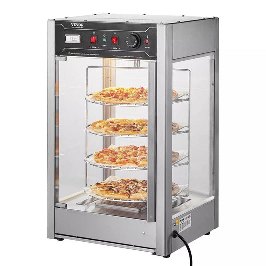 Speisenwärmer mit Rotation Pizza Wärmer 4 Etagen