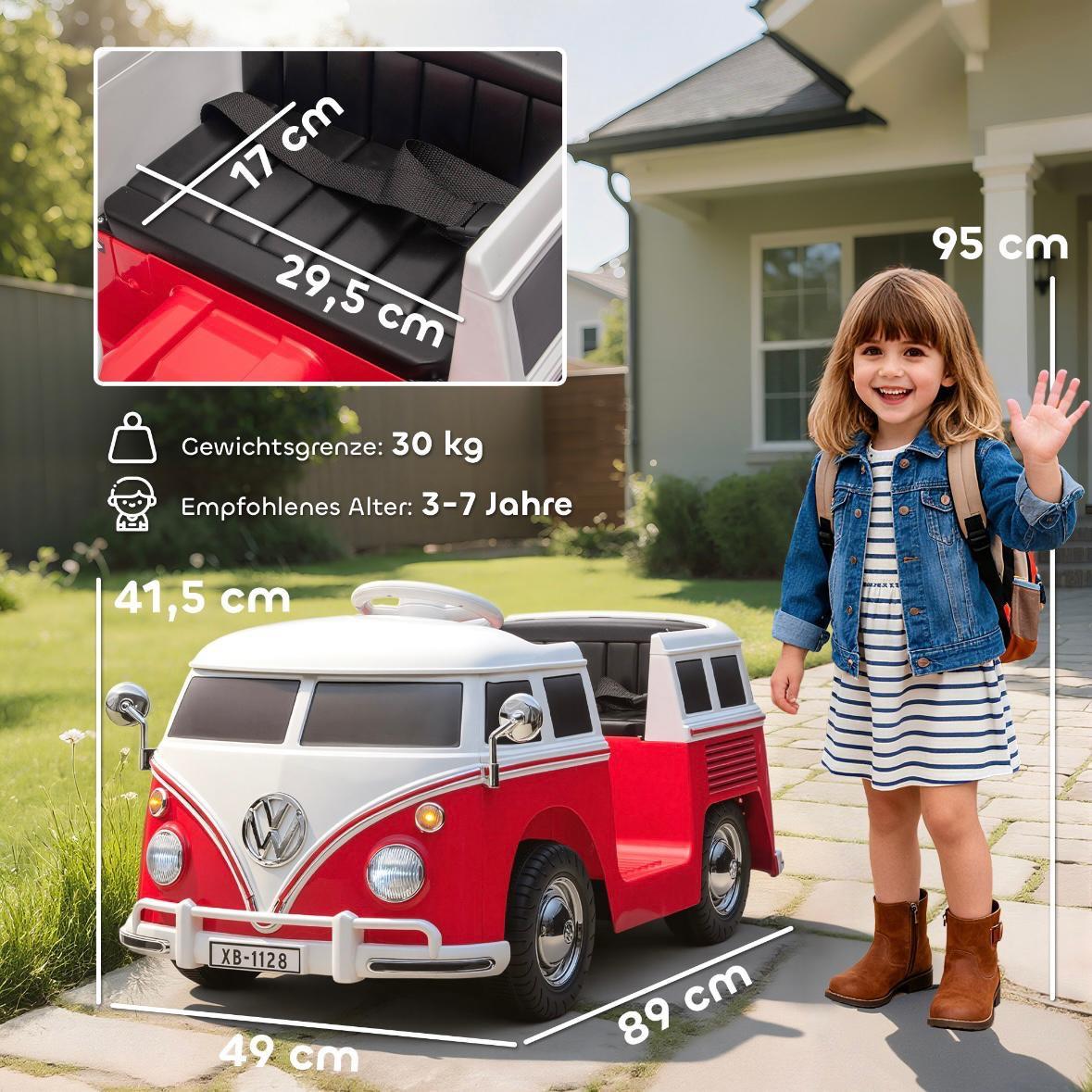 Volkswagen T1 Camper Kinder Elektroauto 12V mit MP3 & Licht