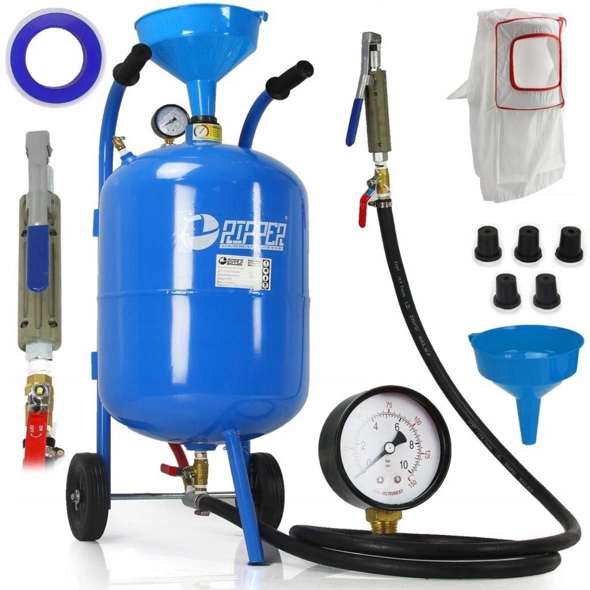 Siphon-Sandstrahler 38L mit Zubehör & 5 Düsen