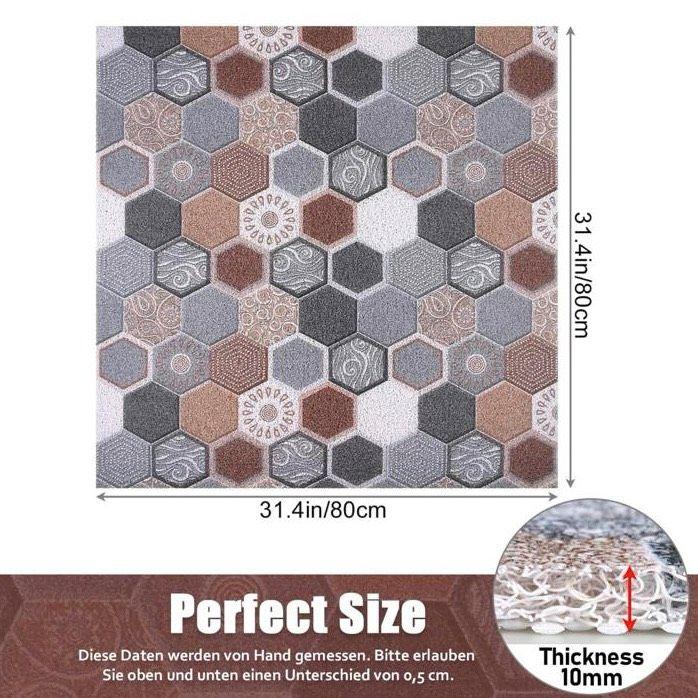 Rutschfeste PVC-Duschmatte 80×80cm Anti-Rutsch Badematte