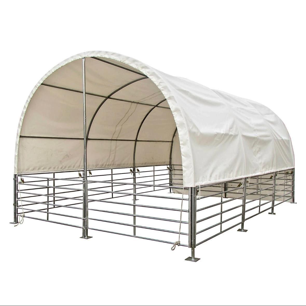 Mobiler Weideunterstand 4×6m Pferde Stallzelt