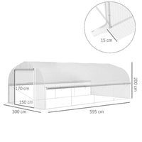 Foliengewächshaus 6×3×2 m Garten Gewächshaus