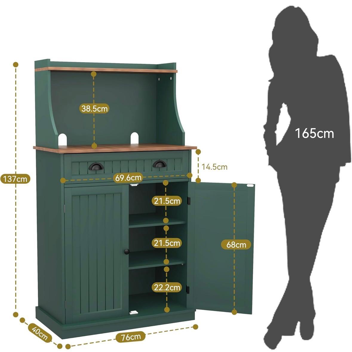 Küchenschrank grün Mikrowellenschrank