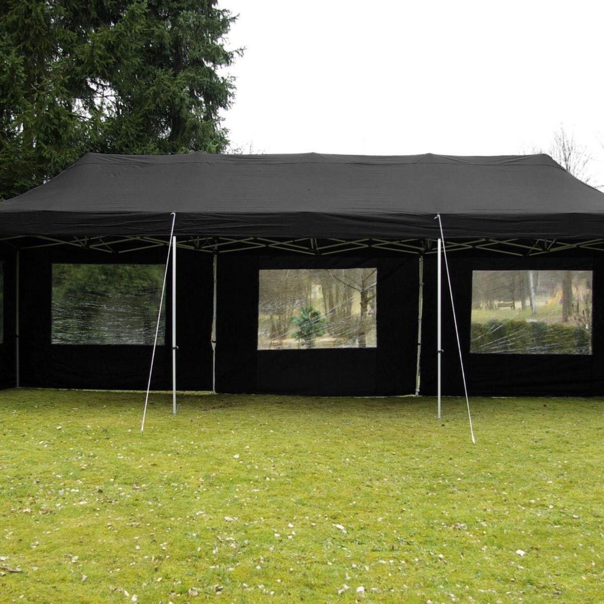 Faltpavillon 3×9m Partyzelt Aluminium mit Seitenteilen