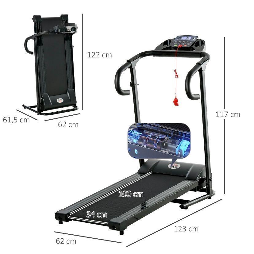 Elektrisches Laufband klappbar mit LCD & 12 Programmen