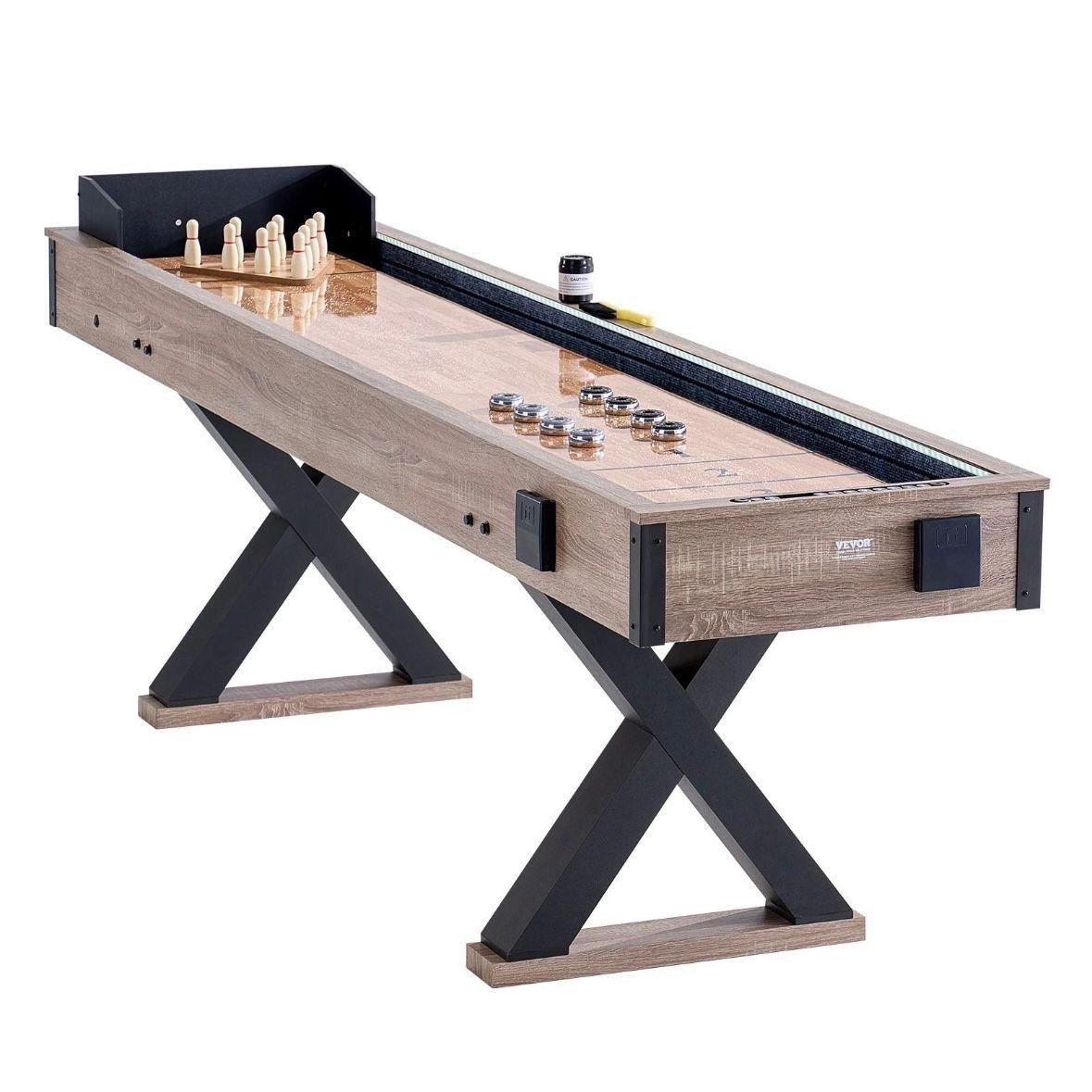 2in1 Shuffleboard-Tisch Bowling-Funktion (274 cm) LED-Beleuchtung