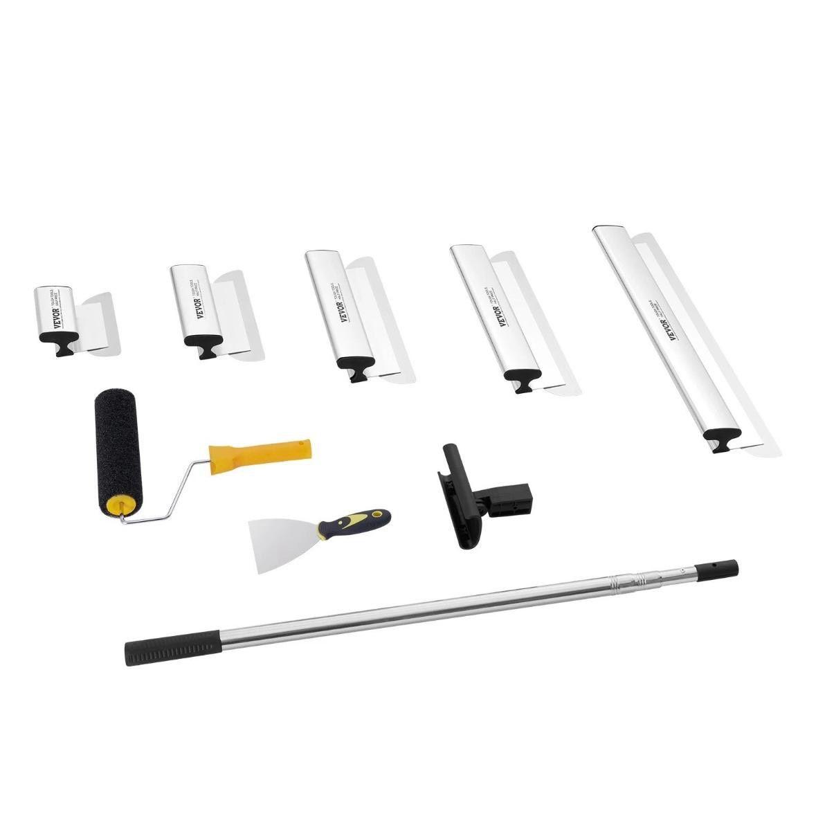 5tlg Trockenbau Spachtelmesser Set mit Teleskopstiel