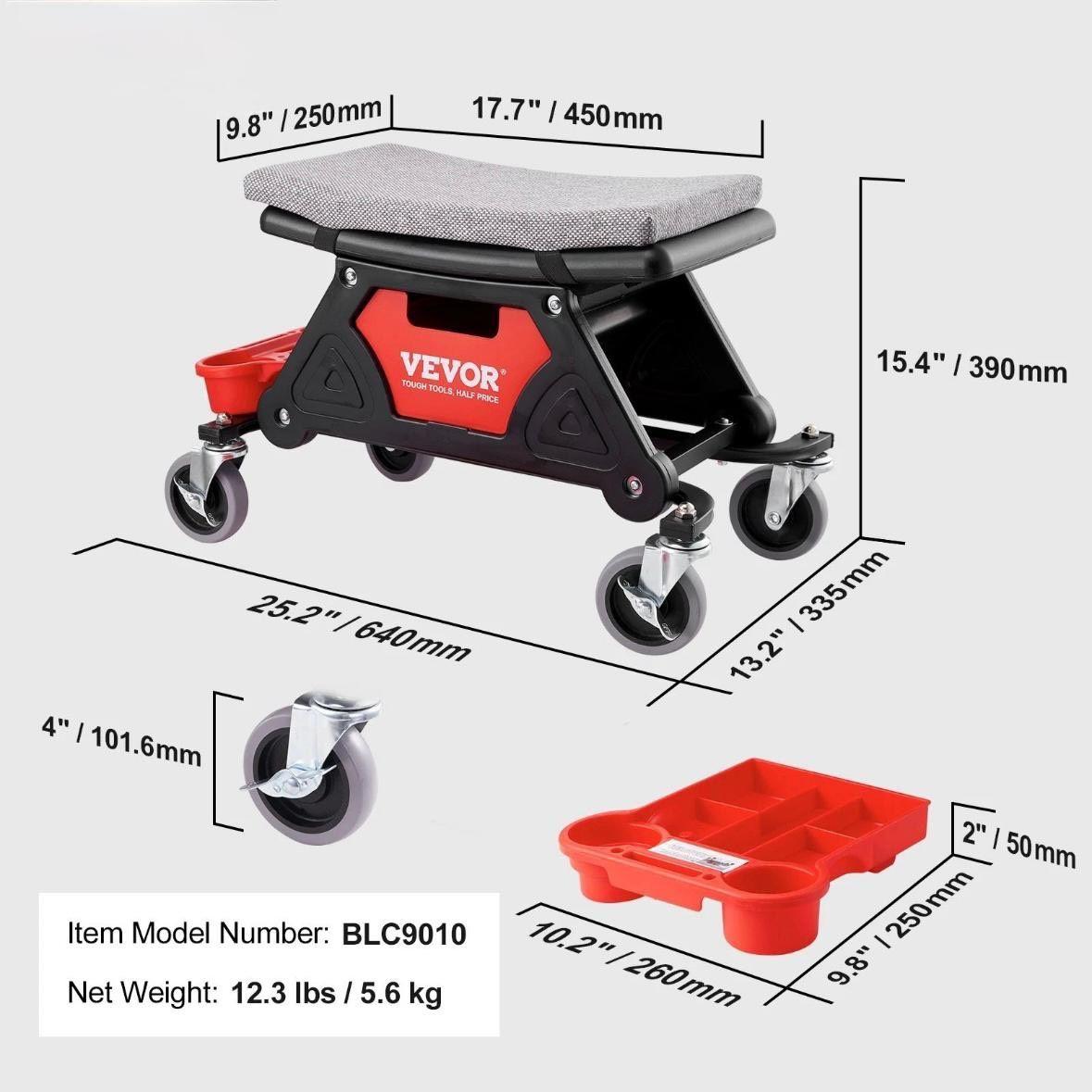 Werkstatthocker rollbar 360° drehbar