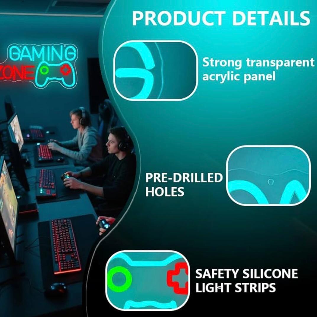 LED Neon Schild Gaming Zone