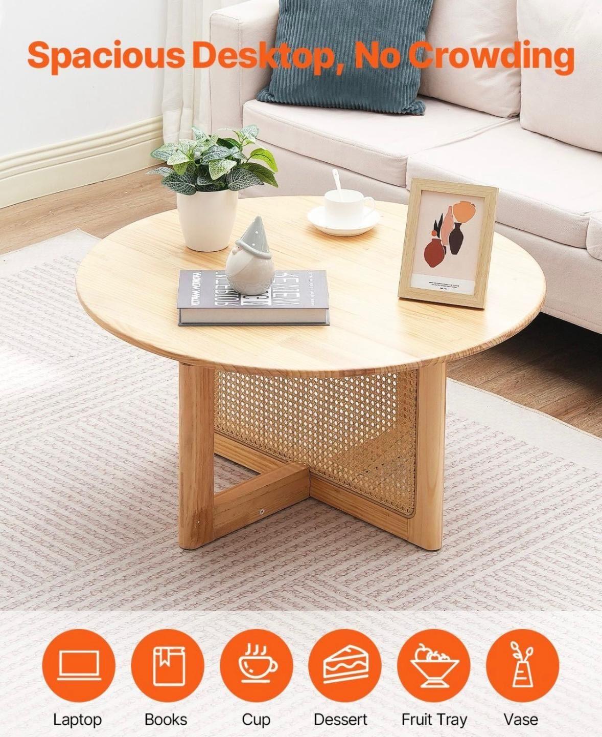 Couchtisch Rattan-Design Boho & modern
