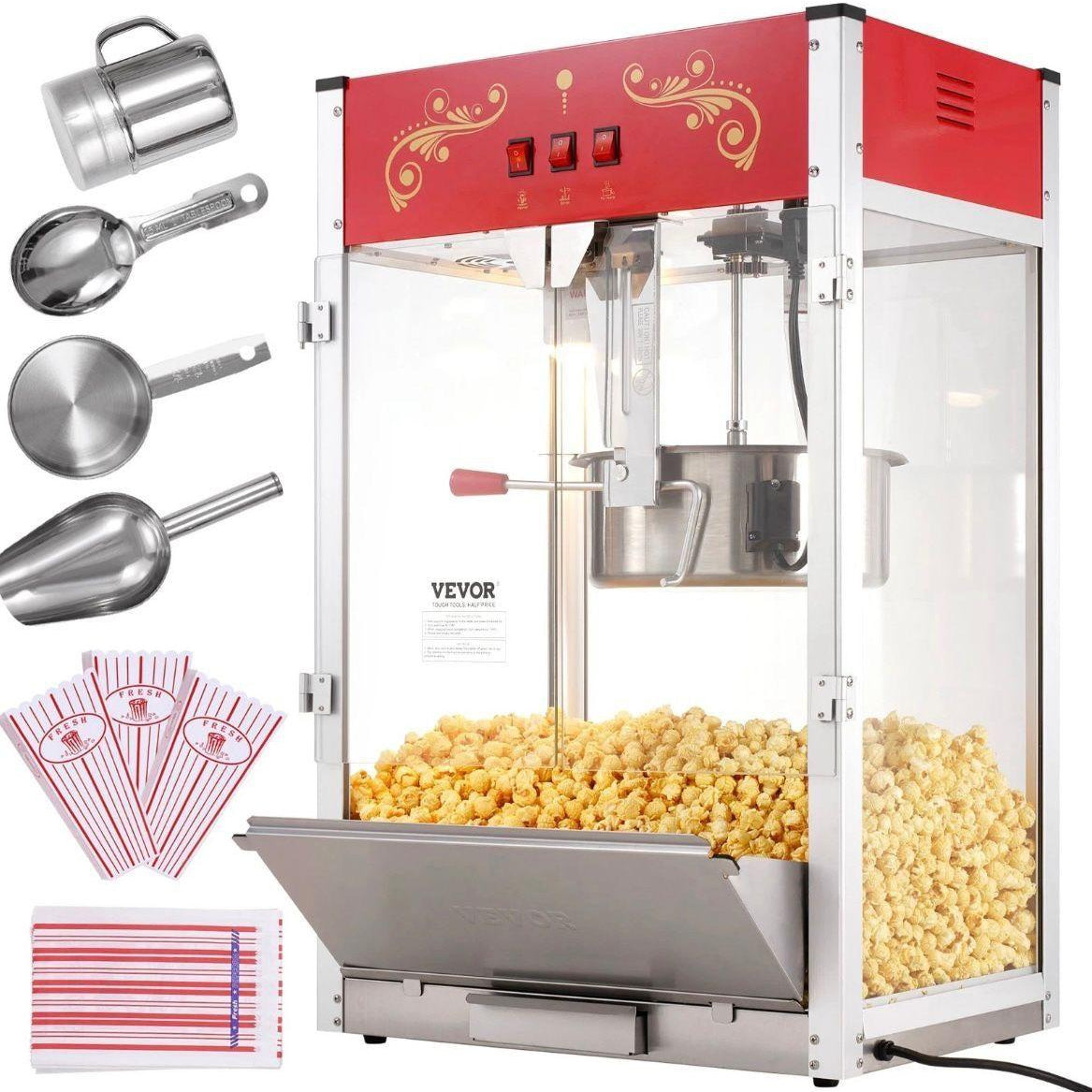 Popcornmaschine im Kino-Design 1615 W Profi Popcorn Maker