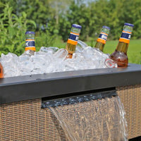 Terrassenteich Miniteich Wasserfall LED Garten Balkon Set