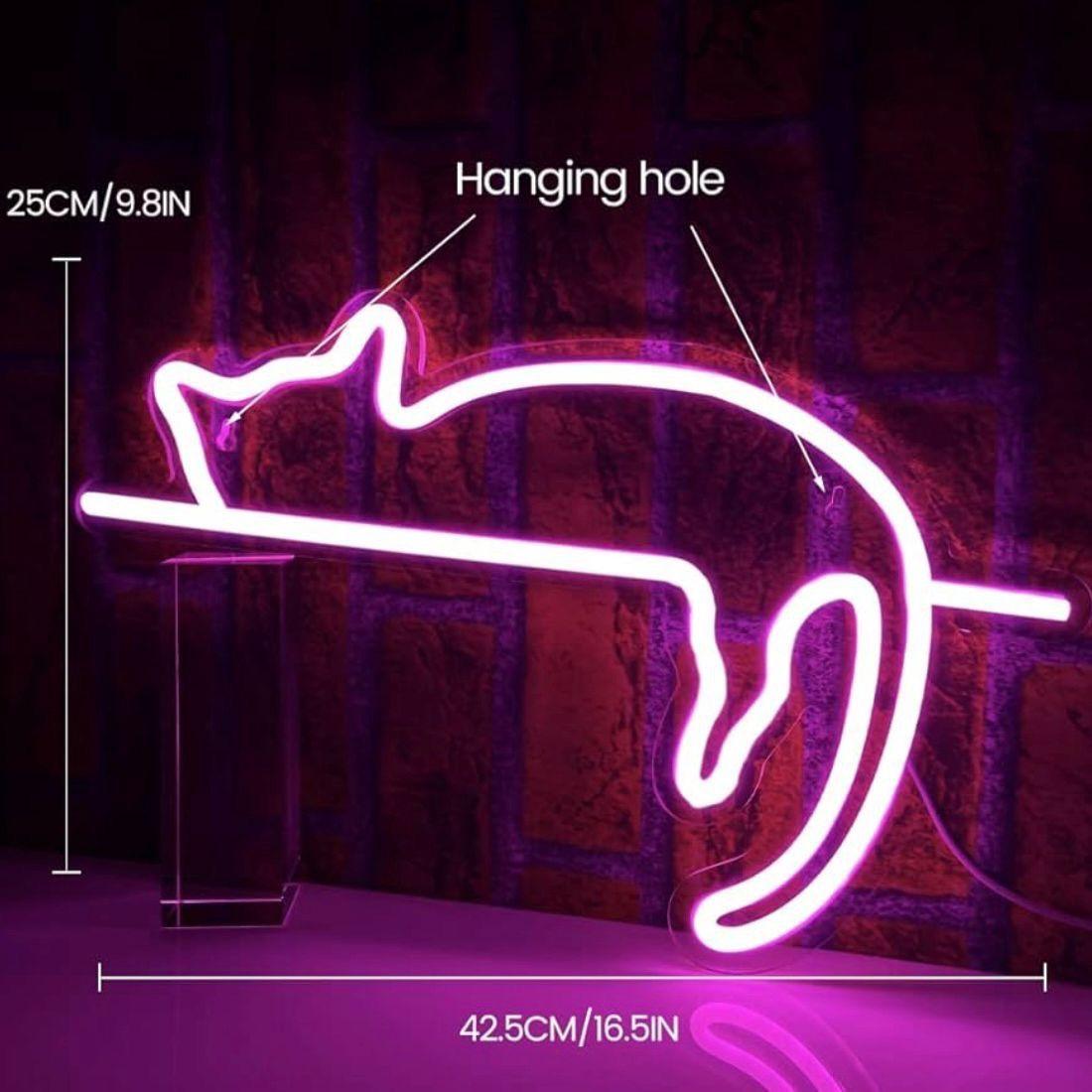 LED Neon Schild Katze