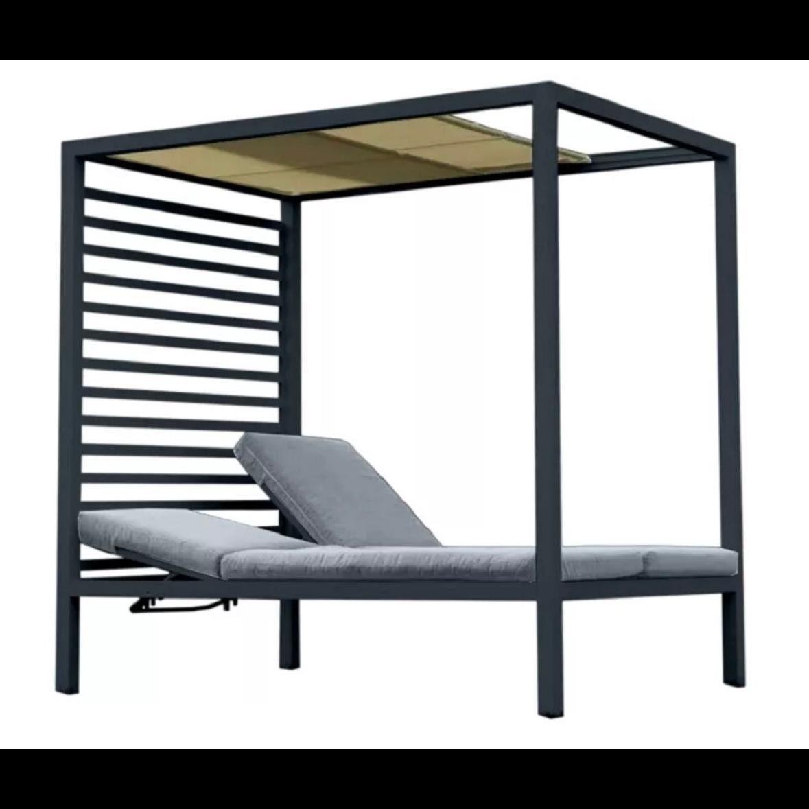 Liegepavillon Garten Pavillon Relaxliege Aluminium