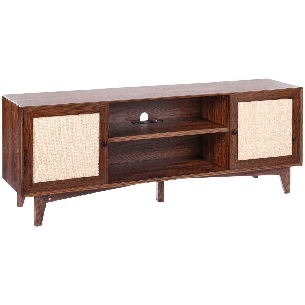 TV Lowboard Rattan 165cm Boho Vintage