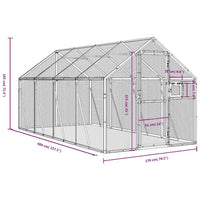 Alu-Voliere Vogelvoliere Vogelhaus 4x1,79m Voliere