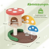 Kompakter Kratzbaum Pilzdesign Katzendeko Haustiere