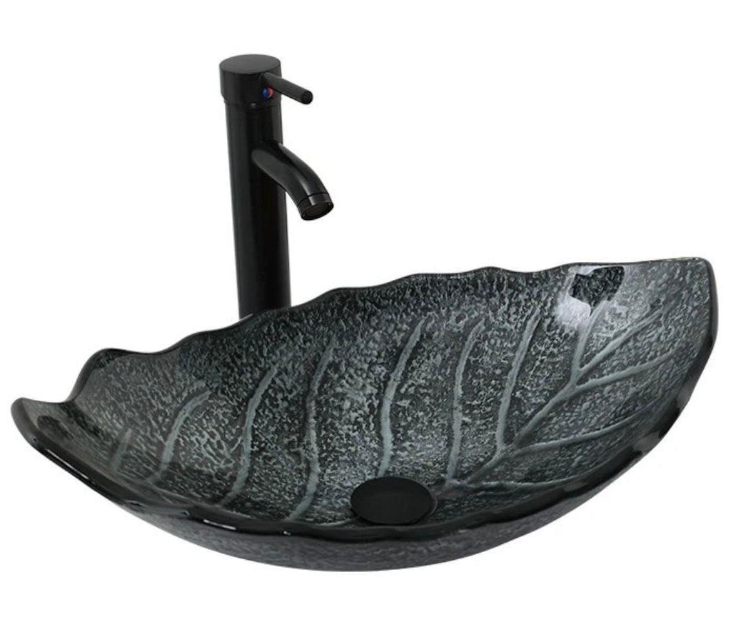Glaswaschbecken Aufsatzwaschbecken Set Wasserhahn Glasbecken modern