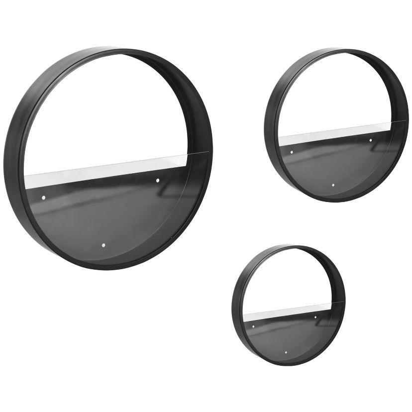 3er Set Wand Pflanzgefäß Pflanzenhalter Wanddeko schwarz