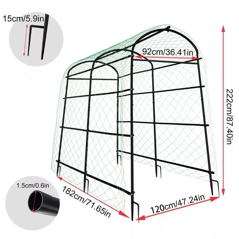 Gartenbogen Rankhilfe Metall 222 cm Torbogen