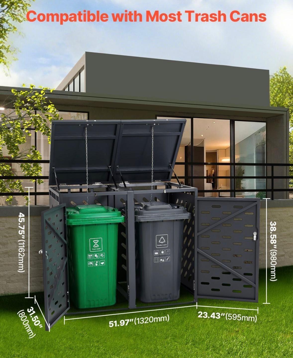 Mülltonnenbox 2x240L Mülltonnen Müllbox Tonnen