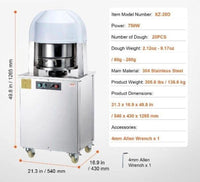 Elektrischer Teigteiler 20 Portionen