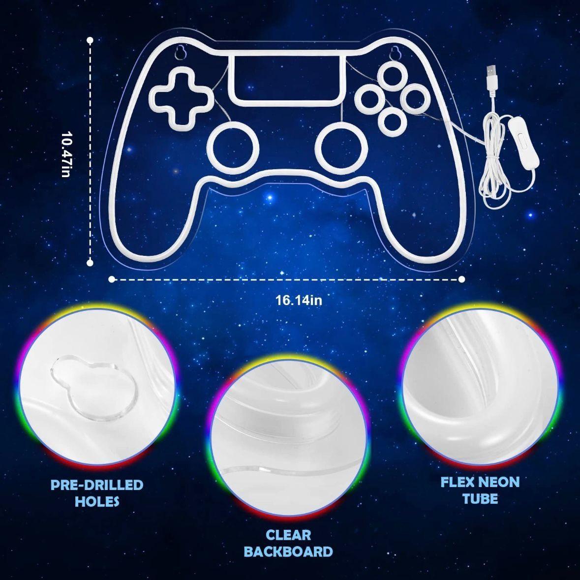 LED Neon Schild Gamepad