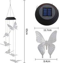 Solar Windspiel Schmetterlinge LED Gartendeko Balkon