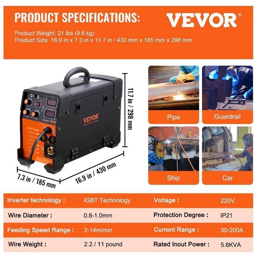 Inverter Schweißgerät 200A MMA TIG