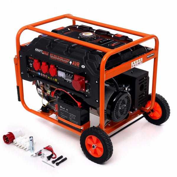3-Phasen Stromerzeuger 5500W 380V/230V/12V Benzin Generator 15PS