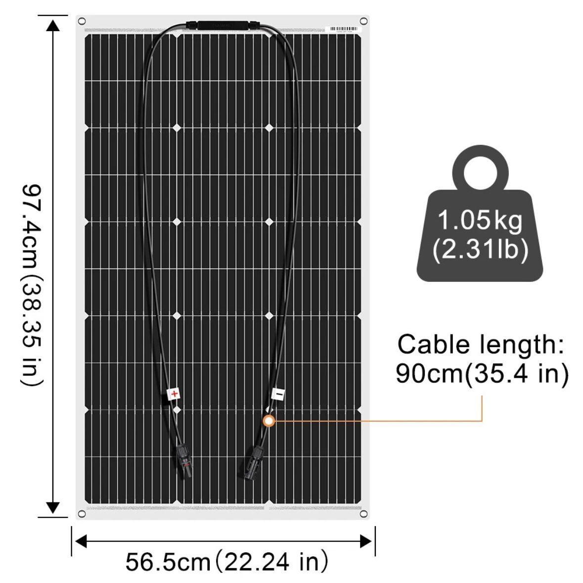4×100W Flexibles Solarpanel Set 400W  12V ultradünn