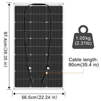 4×100W Flexibles Solarpanel Set 400W  12V ultradünn