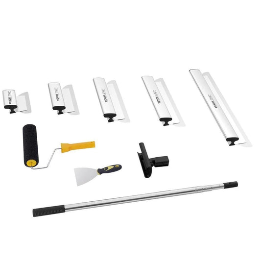 5tlg Set Trockenbau Spachtelmesser mit Teleskopgriff
