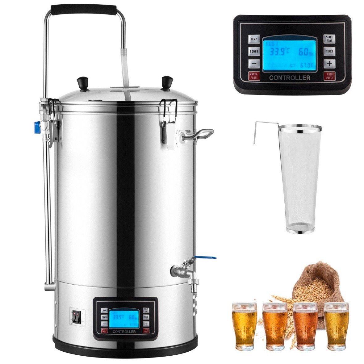 Bierbrauanlage Edelstahl 30L Braukessel Homebrew LCD Komplettset