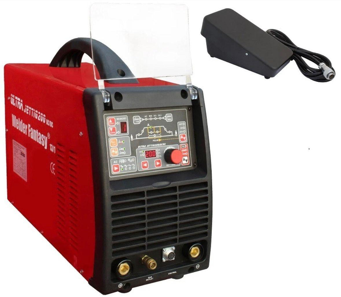 AC/DC WIG Inverter-Schweißgerät 200A mit Pulsfunktion & Fußpedal