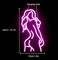 LED Neon Schild Frauen Silhouette