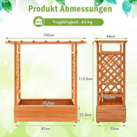 Hochbeet Holz mit Spalier Pflanzkasten Garten Balkon