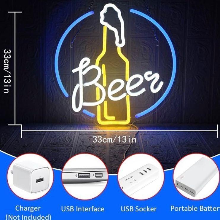 LED Neon Schild Beer