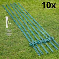 10er Set Zaunpfosten Metall 213cm