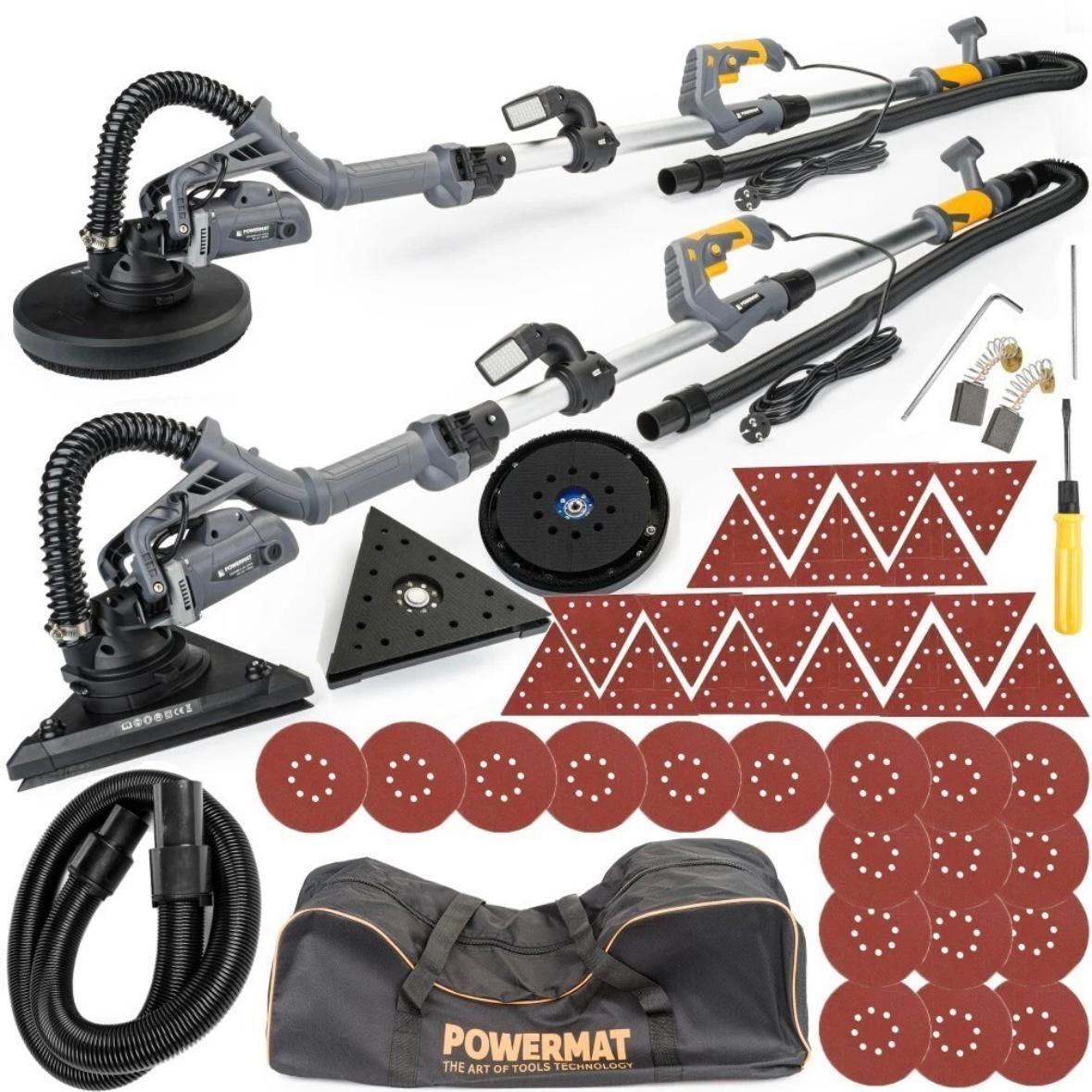 Wand- und Deckenschleifer 1450W mit LED, Teleskop & 2 Schleifköpfen