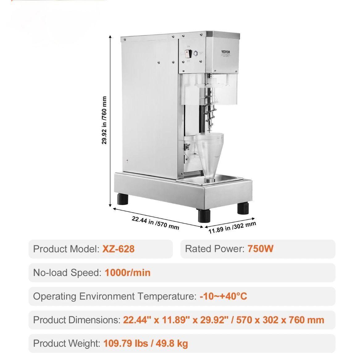 Eiscreme Mixer 750W Eismaschine 2x5L Eis