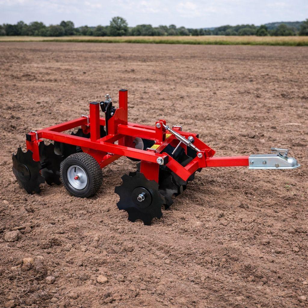 Scheibenegge 90cm Bodenegge mit Fahrwerk
