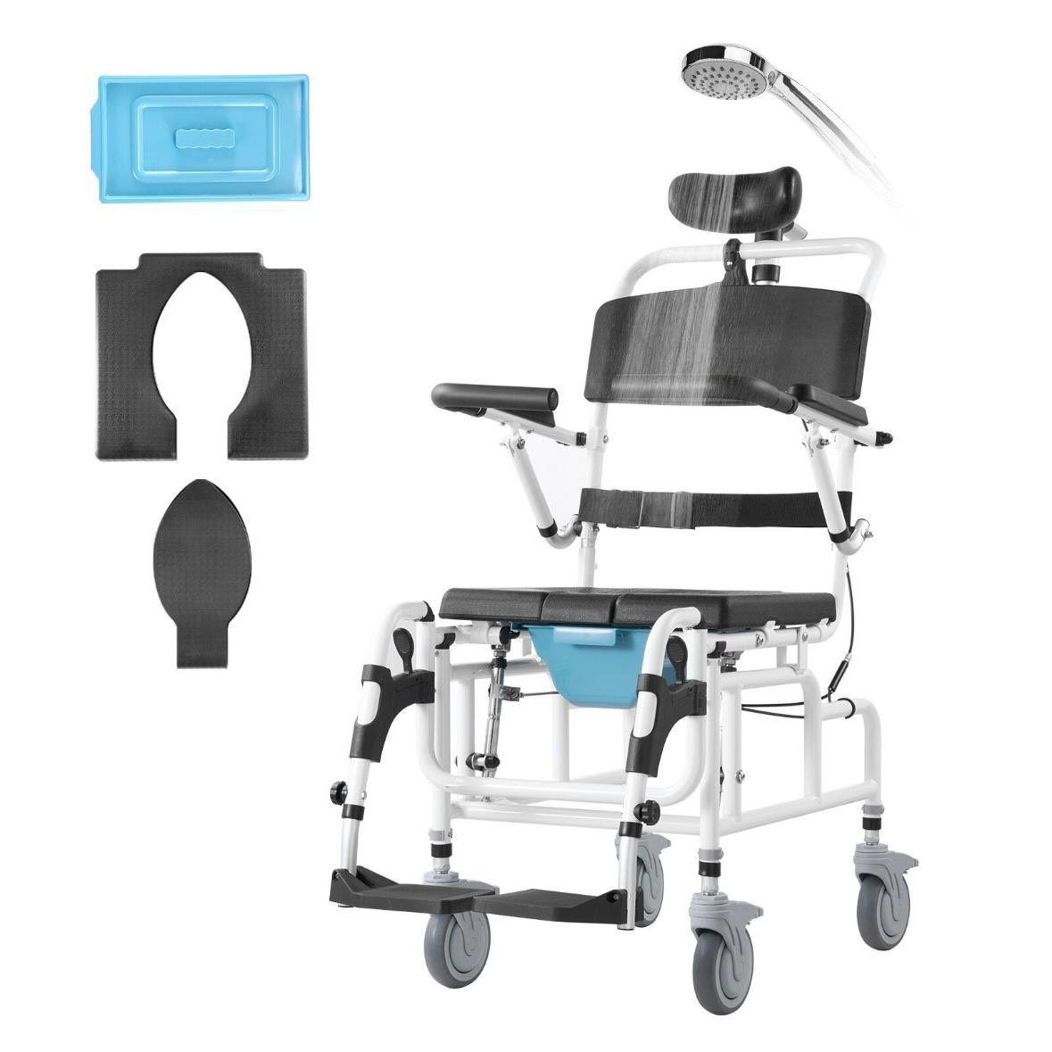 Toiletten- & Duschrollstuhl klappbar bis 136kg