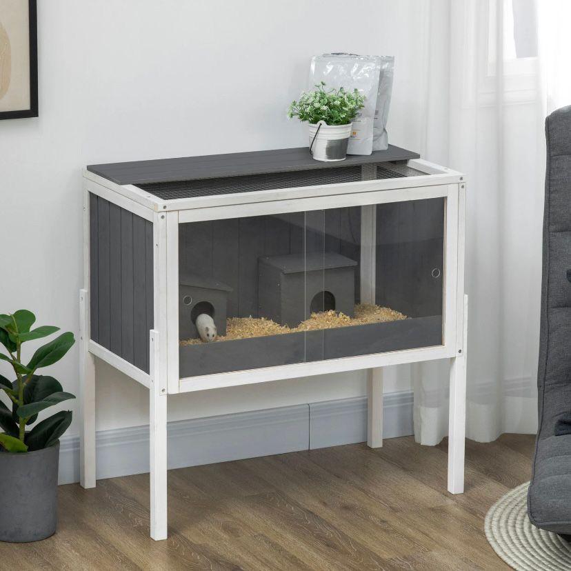 Hamsterkäfig Holz Kleintierkäfig mit Plattformen Hütten