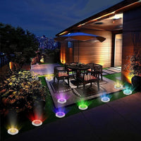 8er Set Solar Bodenstrahler