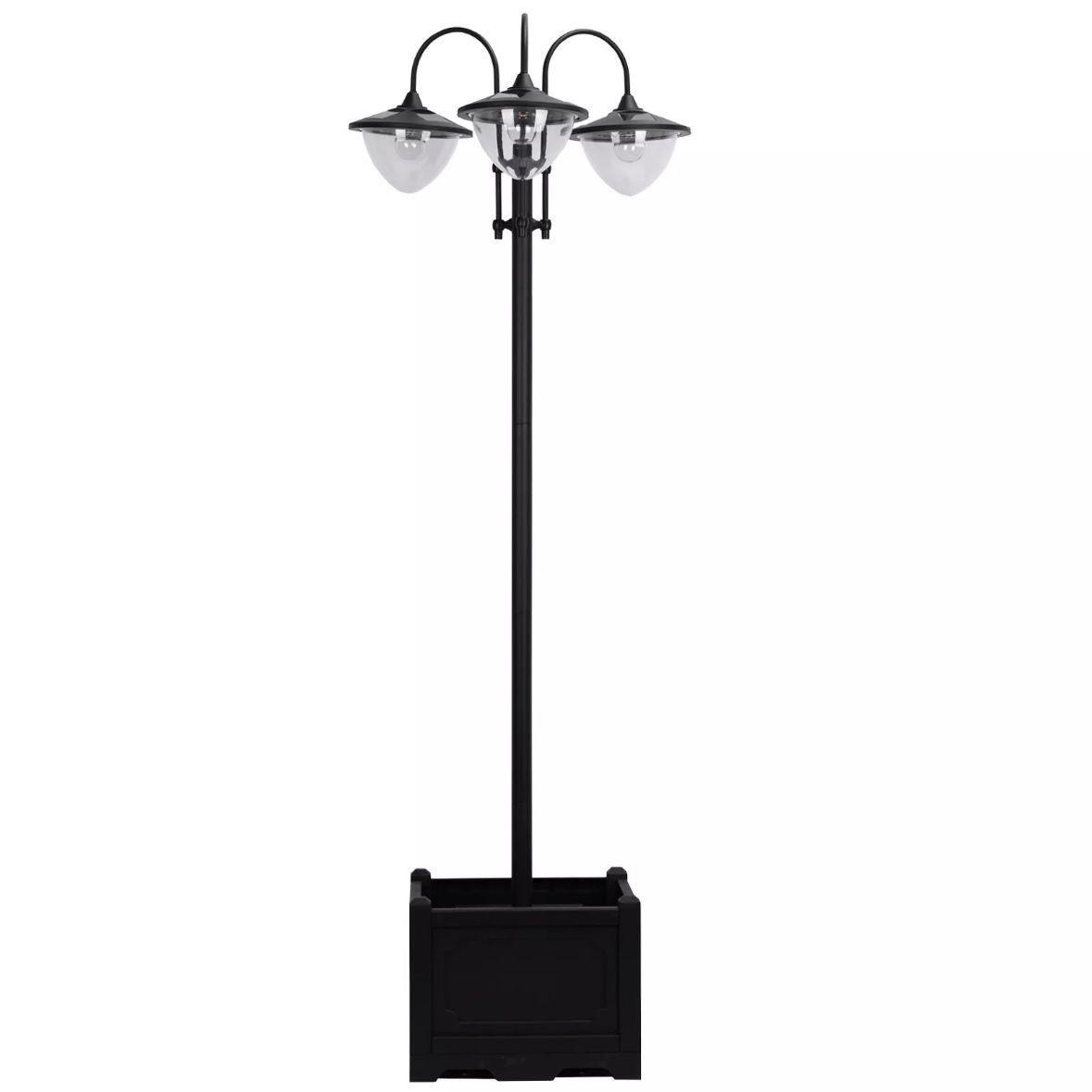 Solar Gartenleuchte 3 Lampenschirme Außenleuchte 189cm