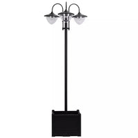 Solar Gartenleuchte 3 Lampenschirme Außenleuchte 189cm