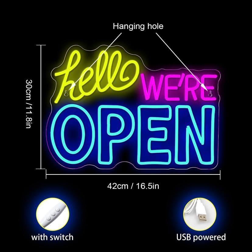 LED Neon Schild OPEN